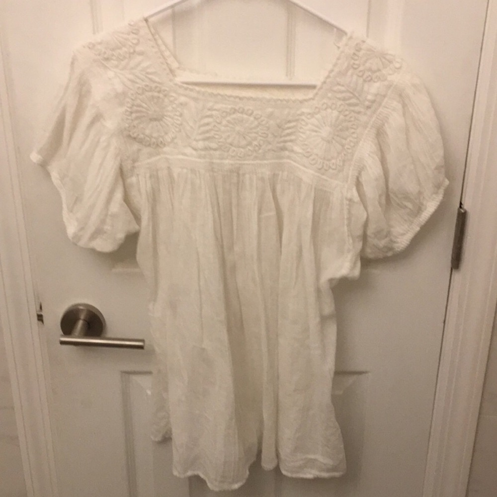 Vintage Mexican Peasant Top w/ Embroidery M/L